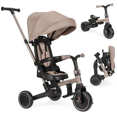 Produktbild von KikkaBoo Dreirad ab 1 Jahr mit Schubstange 8-in-1 ALUMA, Faltbares Kinderfahrzeu
