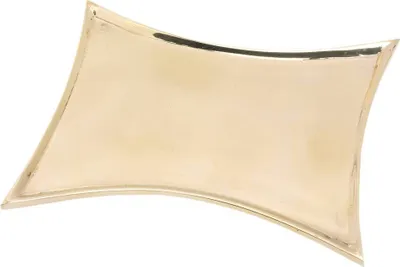 Produktbild von Kerzenteller Conkav 17x10cm aus Messing Gold Glänzend Dekoteller Kerzenhalter