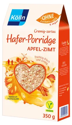 Produktbild von Kölln Hafer-Porridge Apfel-Zimt, 350g