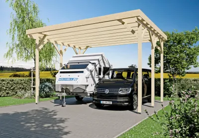 Produktbild von Wohnmobil-Carport Oakland I 6,00x5,00 m - inklusive hochwertigem Stahltrapez