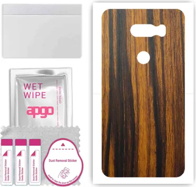 Produktbild von apgo Rückseite Schutzfolie, Skin, kompatibel mit LG V30, Hinten Displayschutzfolie aus Vinylfolie, kratzfest, einfache Montage - Tigerwood