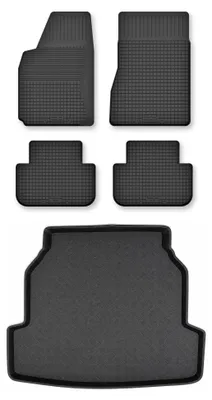 Zdjęcie produktu dla Dywaniki gumowe + mata bagażnika do Renault Latitude 2010-2015 (sedan) – czarne, dobierane – Wielganizator Semi-Universal