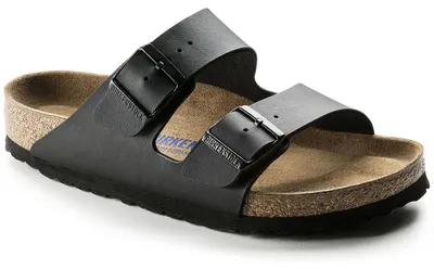 Produktbild von Birkenstock Arizona Herren-Pantoletten in Schwarz – schmale Weite