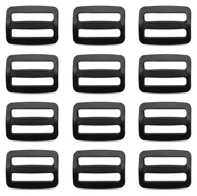 10er Set Tri-Slider-Gurtschieber, Kunststoff, schwarz