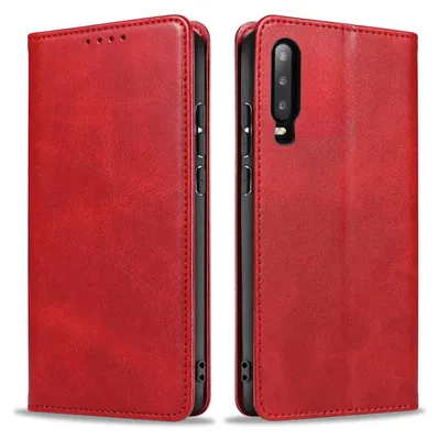 Produktbild von Handyhülle für Huawei P30 Kunstleder Flip Cover Hülle Klapphülle Case Kartenfach Farbe: Rot