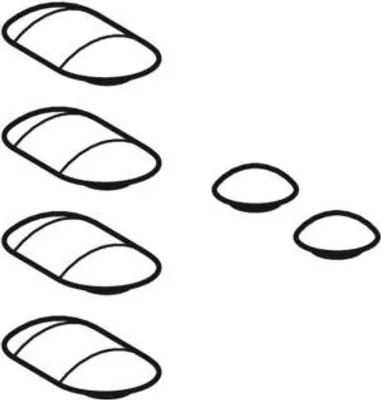 Immagine prodotto di Geberit 243986001 Set tampone per sedile WC
