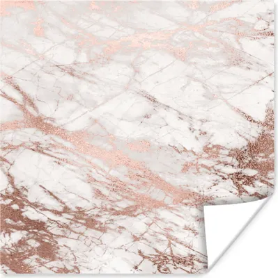 Produktbild von MuchoWow® Poster Marmor - Rosa - Luxus - Marmoroptik - Glitzer - Design 50x50 cm - Wohnzimmerdekoration