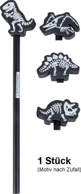 Produktbild von Bleistift Radiergummi-Topper 1 Stück aus 4 Dino Designs Schaftbedruckung