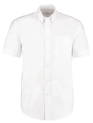 Produktbild von Kustom Kit Workwear Oxford Herren Hemd, Kurzarm FK430 (44,5 cm) (Weiß)