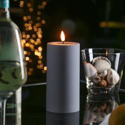 Image de Deluxe Homeart LED Bougie d'extérieur Gris