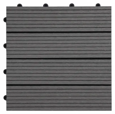 Produktbild von Outgarden WPC-Terrassenfliese Basic dunkelgrau - anthrazit Perfekt auch für Balkone, 11 Fliesen = 1 m², 30 x 30 cm