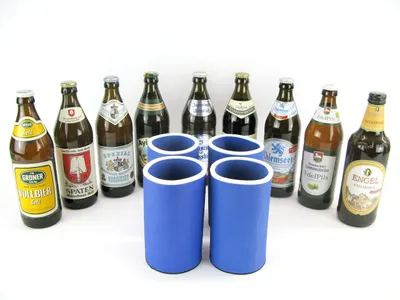 Produktbild von Set aus 4 Neopren Bierkühlern für 0,5L Flaschen