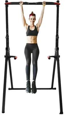 Immagine prodotto di Power Tower con stazione per dip, regolabile in altezza, portata 200 kg, nero