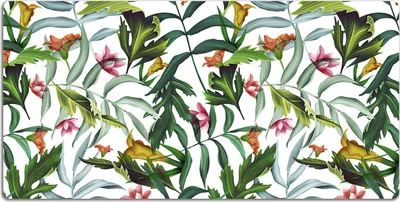 Produktbild von Schreibtischmatte Tischunterlage 100x50 cm Mauspad - Tropische Flora.