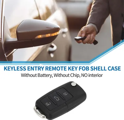 Image de Coque De Clé À 3 Boutons Pour Télécommande D'Entrée Sans Clé De Remplacement Pour Volkswagen Passat 2002-2005