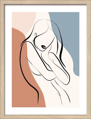 Produktbild von Gerahmtes Bild Line Art Woman VII 33x43 cm