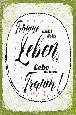 Produktbild von vianmo Holzschild 30x20 cm träume nicht dein Leben lebe Traum