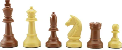 Produktbild von Schachfiguren beige/braun KH 93 mm