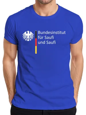 Produktbild von Bundesinstitut für Saufi Saufi Biertrinker Geschenkidee Malle Herren T-Shirt, Blau, XL