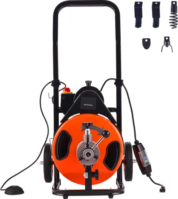 Produktbild von SucceBuy 50 FT 1/2“ Elektrischer Abflussreiniger Auto Feed Auger Leistungsstarker Motor für verstopfte Rohre