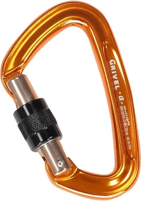 Produktbild von Grivel Alpha K1n Screw Lock Karabinerhaken Rot,Golden Rot,Golden One Size