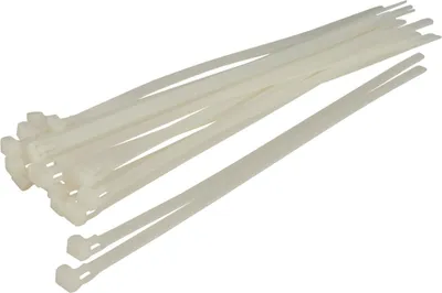 Produktbild von Unitec Kabelbinder 30 cm wiederlösbar weiß 25 Stück