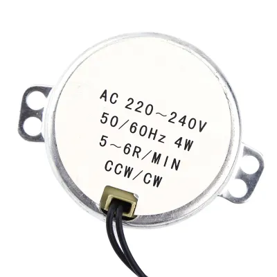 Obrázok produktu pre 1 ks 220-240V AC synchrónny motor s prevodovkou 4W CW/CCW (5-6RPM)