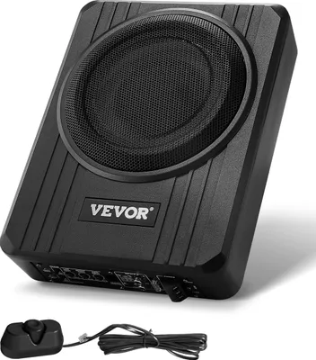 Obrázok produktu pre VEVOR subwoofer do auta pod sedadlo, 400 W, 203 mm, tenký výkonný subwoofer do auta pre SUV, nákladné vozidlá, vstup s vysokou/nízkou úrovňou a ovládanie hlasitosti