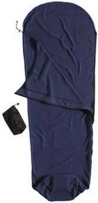 Produktbild von Cocoon MummyLiner Microfleece links Hüttenschlafsack (+8°C Wärmeleistung / Max. Körpergröße 190cm / Gewicht 0,83kg) twilight