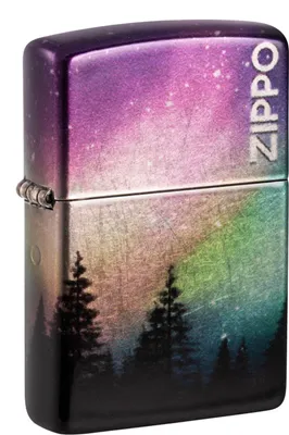 Produktbild von Zippo Feuerzeug Color 540° Fusion Coloruful Sky 60006836 Wald Polarlicht Himmel