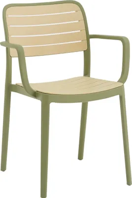 Produktbild von Kondela Stapelstuhl Kardos Typ 2 - grün / beige