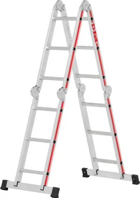 Obrázok produktu pre Hymer Mehrzweckleiter mit Arbeitsbühne 4x3 Sprossen, Holm 60 mm, Alu Leiter
