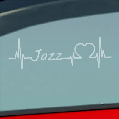 Produktbild von Auto Aufkleber Jazz Puls Herzschlag 19x6 cm Milchglas Sticker Heckscheibenaufkleber