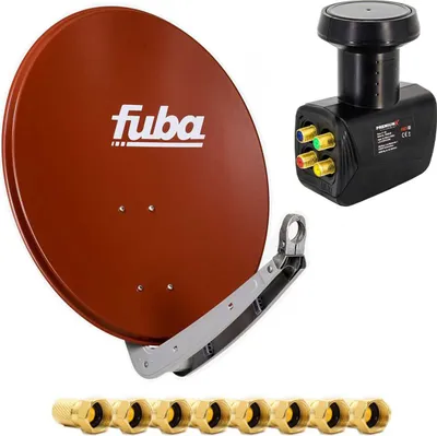 Produktbild von Fuba Set SAT Anlage DAA 650 R Parabolantenne Schüssel Quad LNB 8x F-Stecker