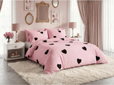 Zdjęcie produktu dla Pościel polibawełniana CORAZON POLY różowa 70x90 + 140x200