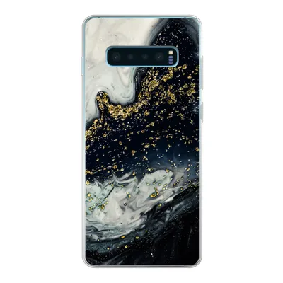 Produktbild von MuchoWow® Handyhülle Schutzhülle Hülle für Samsung Galaxy S10 Lite Marmor - Naturstein - Gold Silikon Softcase Handy Hülle - Schutz