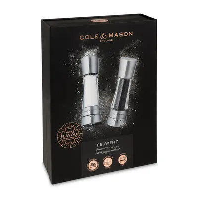 Obrázek produktu pro Cole & Mason H59408G, Nerezová ocel, Akrylový, Nerezová ocel, Sůl, Pepř, 6 cm, 190 mm, 300 g