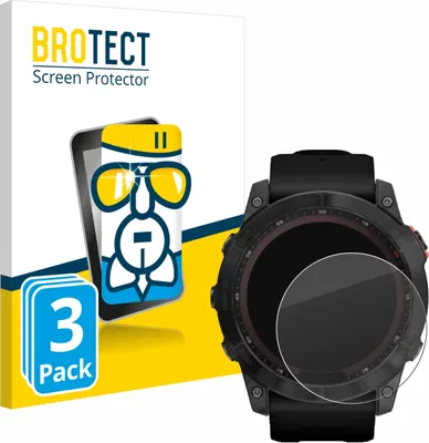 Produktbild von 3x BROTECT Schutzglas für Garmin Fenix 7X (51 mm) Schutzfolie Panzer Folie Glas Display Schutz klar