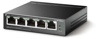 Produktbild von TP-Link TL-SF1005LP - V1 - Switch - unmanaged - 5 x 10/100 (4 PoE) - Desktop, wandmontierbar - PoE (41 W)