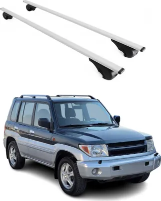 Produktbild von Dachträger Grundtäger für Mitsubishi Pajero 1991-2006 75kg Metall Silber 2 tlg