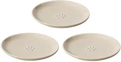 Produktbild von Keramische Katzenschalen Set 3 flach