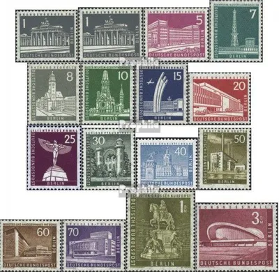 Produktbild von Briefmarken Berlin (West) 1957 Mi 140-154 (kompl.Ausg.) mit 140x und y gestempelt Stadtbilder