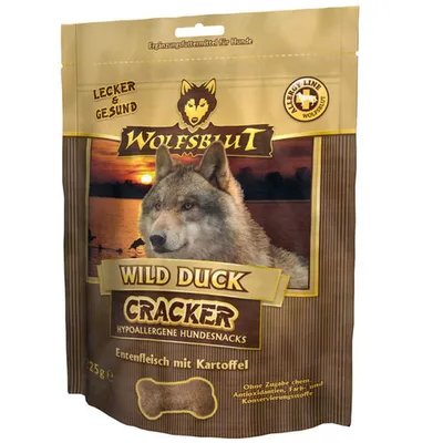 Zdjęcie produktu dla Wolfsblut Wild Duck Cracker, Przekąski, Pies, Dorosły, Kaczka, 225 g, Bezglutenowe