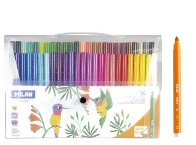 Zdjęcie produktu dla Flamastry Ze Stożkową Końcówką 50Kol W Etui 0389