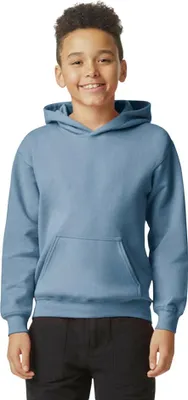 Immagine prodotto di Gildan - Felpa con cappuccio "Softstyle" di peso medio per bambini FK3332 (L) (blu pietra)