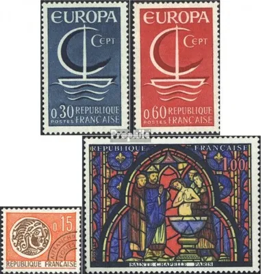 Produktbild von Briefmarken Frankreich 1966 Mi 1556-1557,1558,1559 (kompl.Ausg.) postfrisch Europa