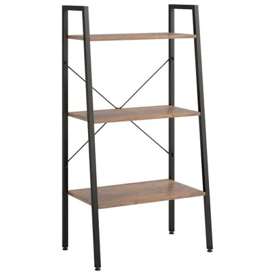 Obrázok produktu pre vidaXL Stojaci regál s 3 policami tmavohnedý a čierny 56x35x108 cm
