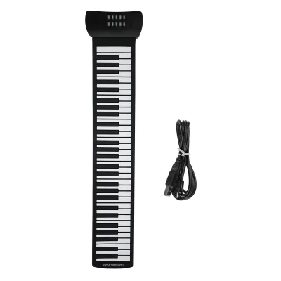 Zdjęcie produktu dla Pianino ręczne 61 klawiszy Składana silikonowa klawiatura elektryczna Instrument muzyczny