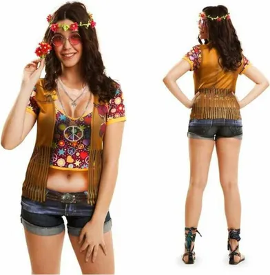 Immagine prodotto di Disguise per adulti Maglietta My Other Me Hippie - L
