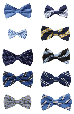 Produktbild von Fabio Farini - 10 Stück Herren Fliegen - Farbton Blau - Männer Querbinder Vorgebunden Blau - True Navy